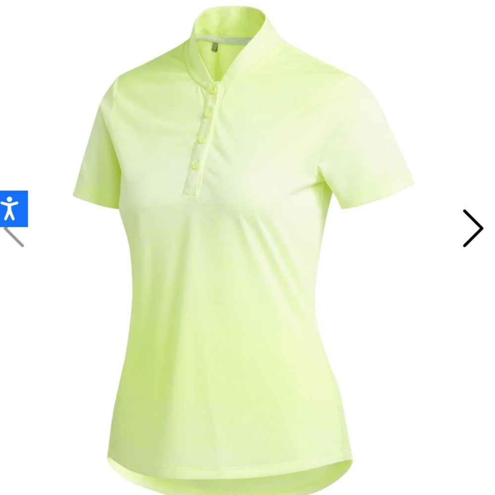 Adidas ladies golf polo size xs low collar short sleeve top athletic summer